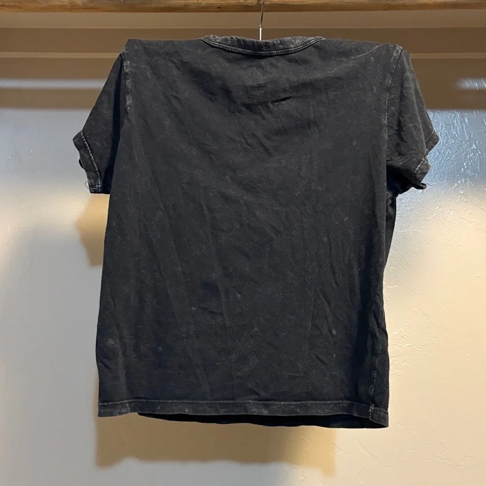 Mighty Fine Black Tee with White Rodeo Print